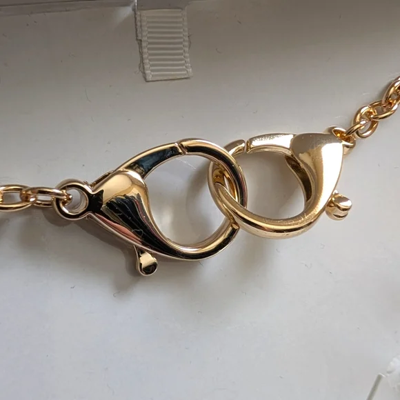 House of Harlow 1960 Bag Charm Necklace Glass Stones Celestial Hearts Stars - Picture 8 of 13